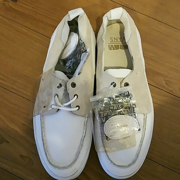 vans white loafers